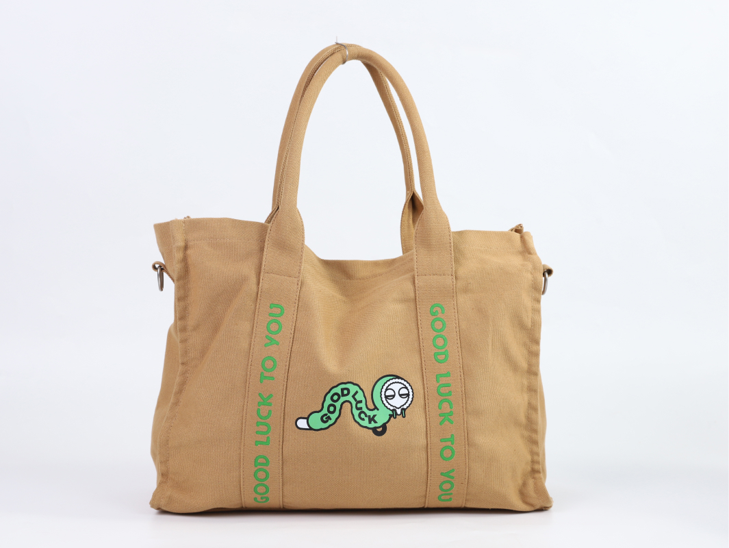 16OZ Cotton Panel Tote Canvas Bag