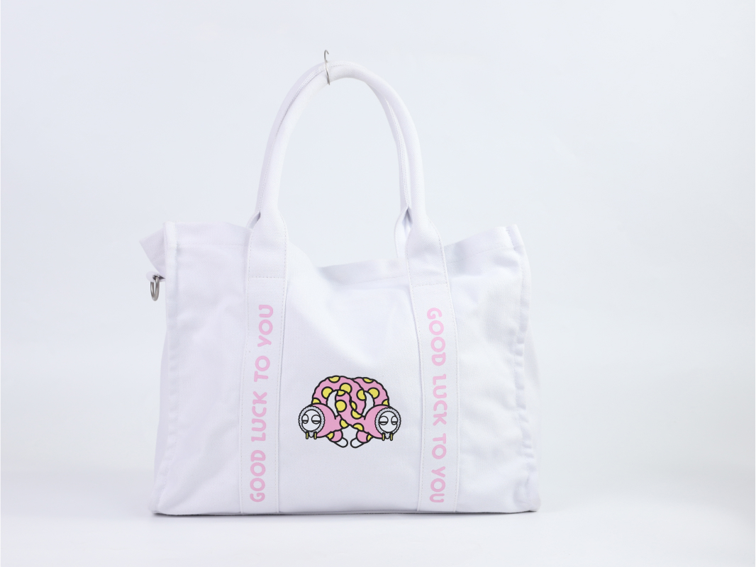16OZ Cotton Panel Tote Canvas Bag