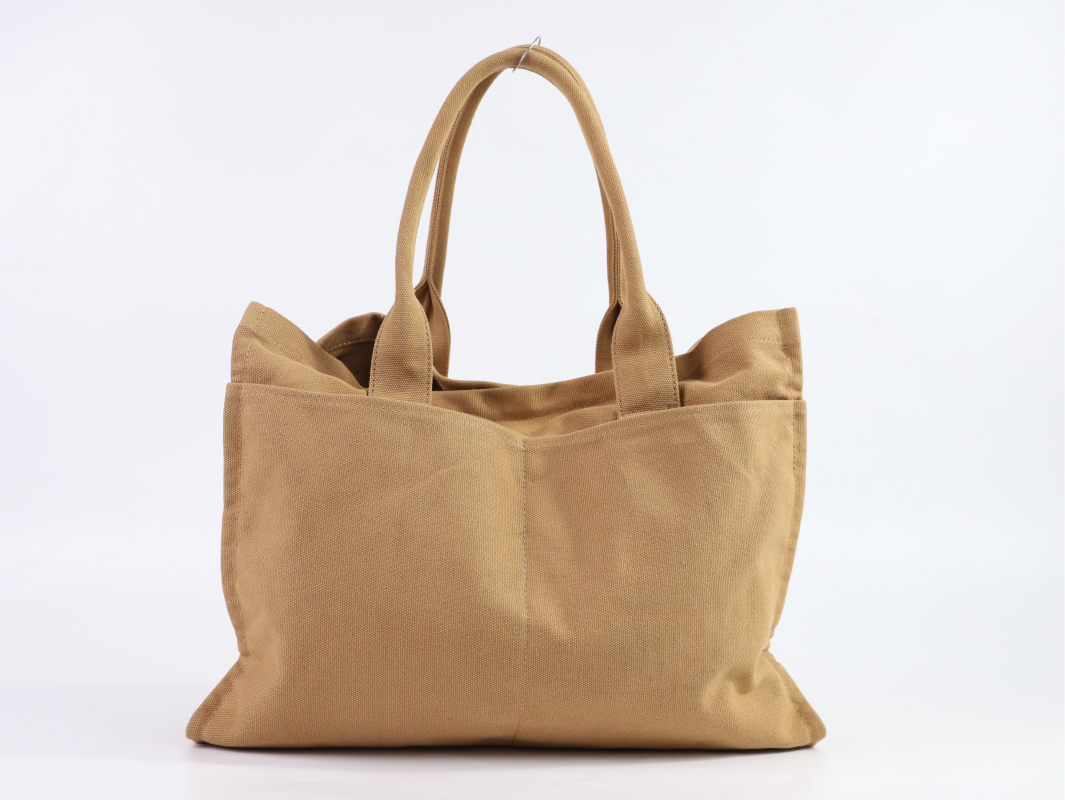16OZ Cotton Panel Tote Canvas Bag