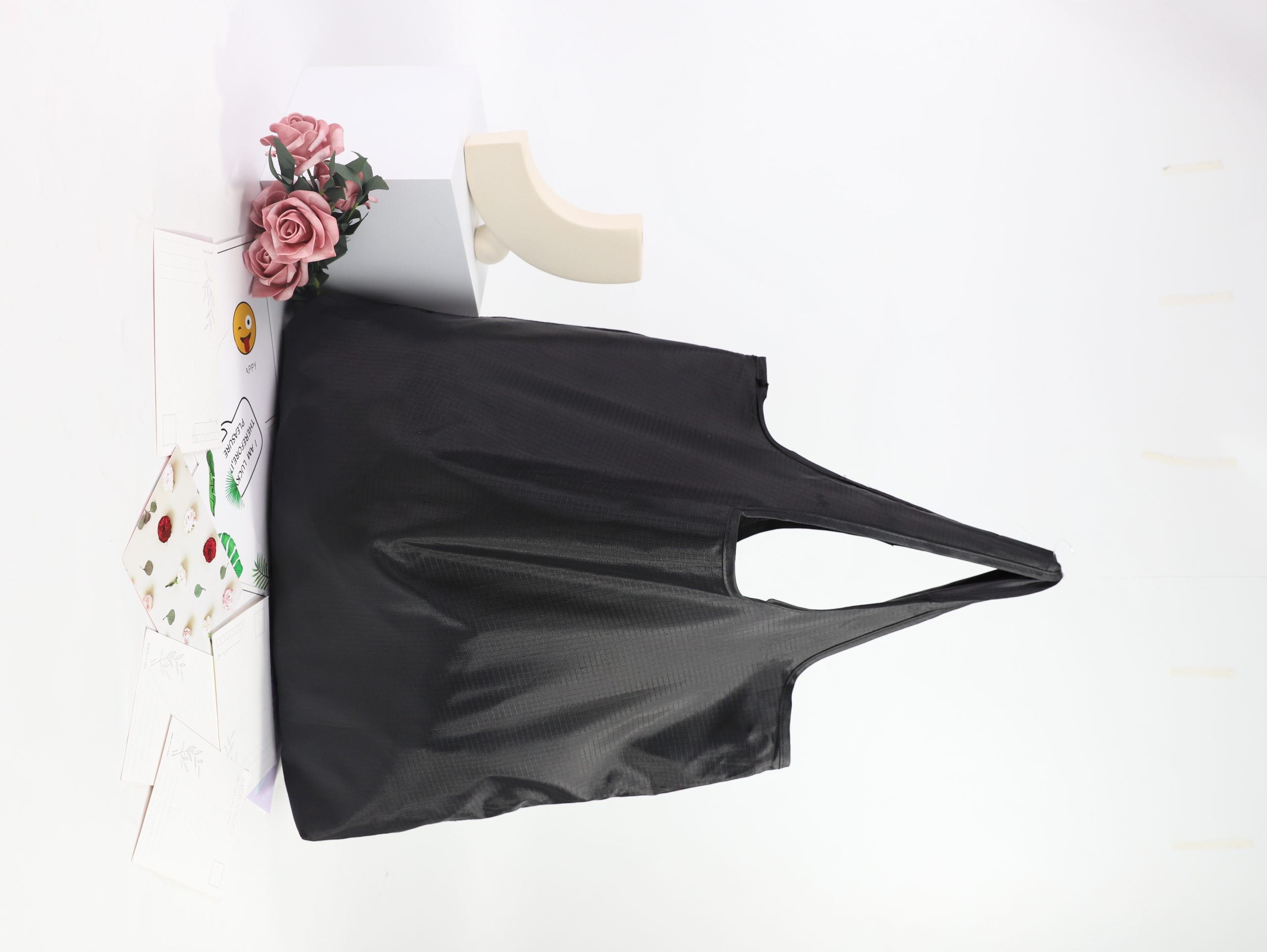 Custom Size Sublimation Printing Logo Waterproof Durable Polyester Foldable Shopping Bag