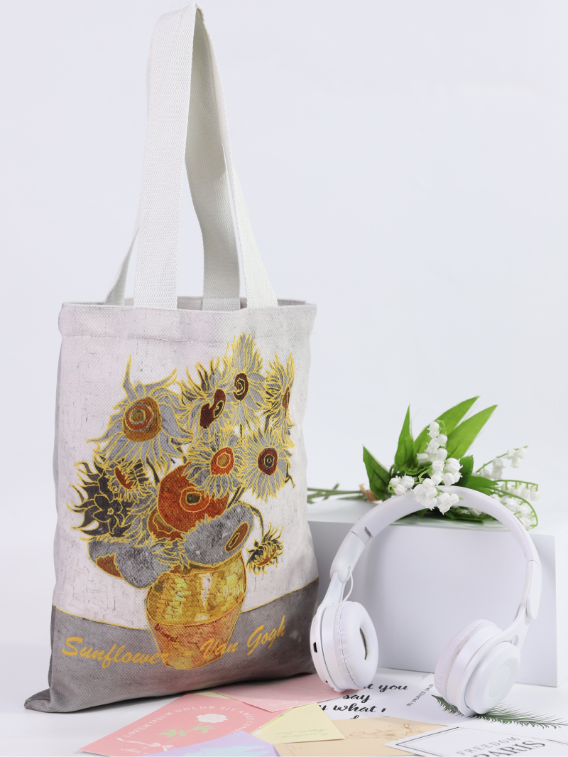 Thermal Sublimation Corn Kernel Textured Fabric Sideless Bottomless Canvas Bag