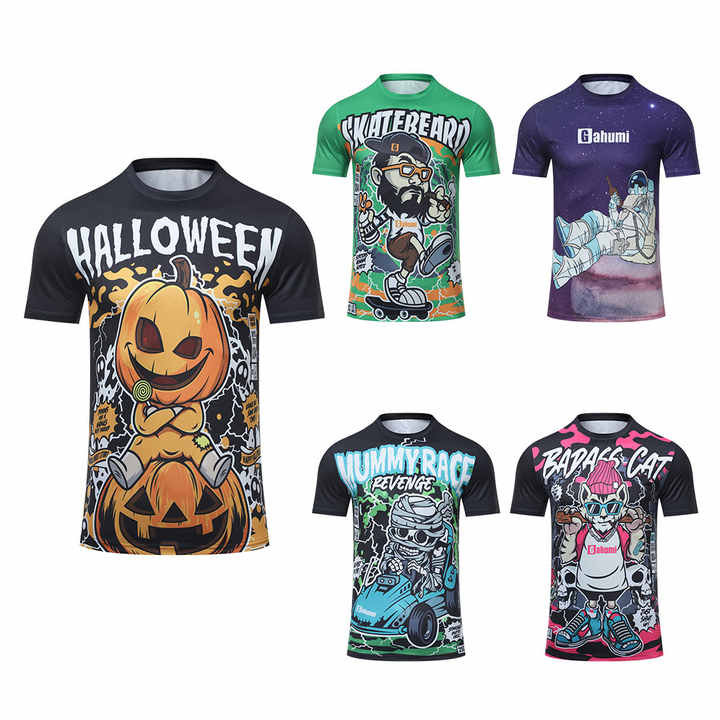 OEM Custom Halloween Gym T-Shirts for Men – Sublimation Sportswear
