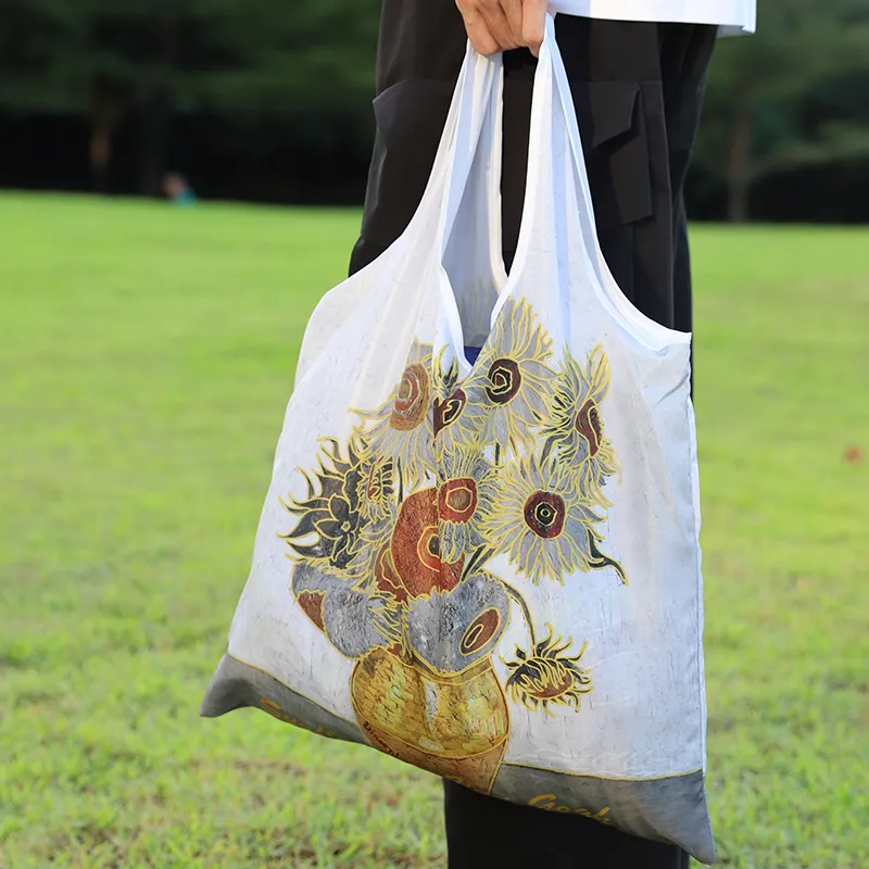 Van Gogh Series Printed Logo Canvas Bag