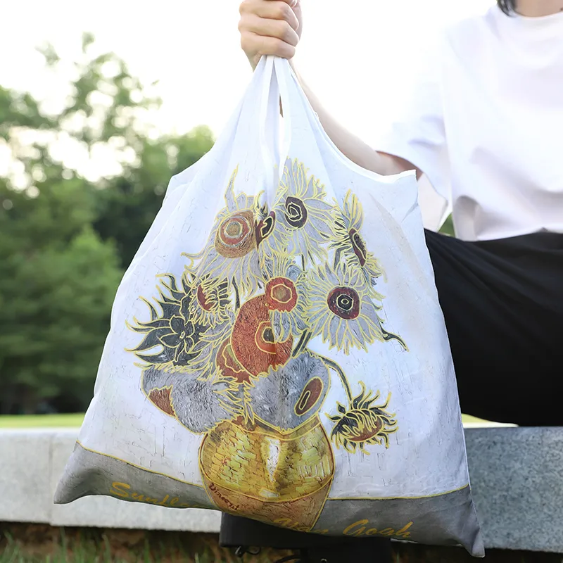 Van Gogh Series Printed Logo Canvas Bag