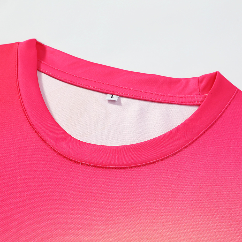 Round Neck 150G Double-Sided Moisture Wicking-Pink