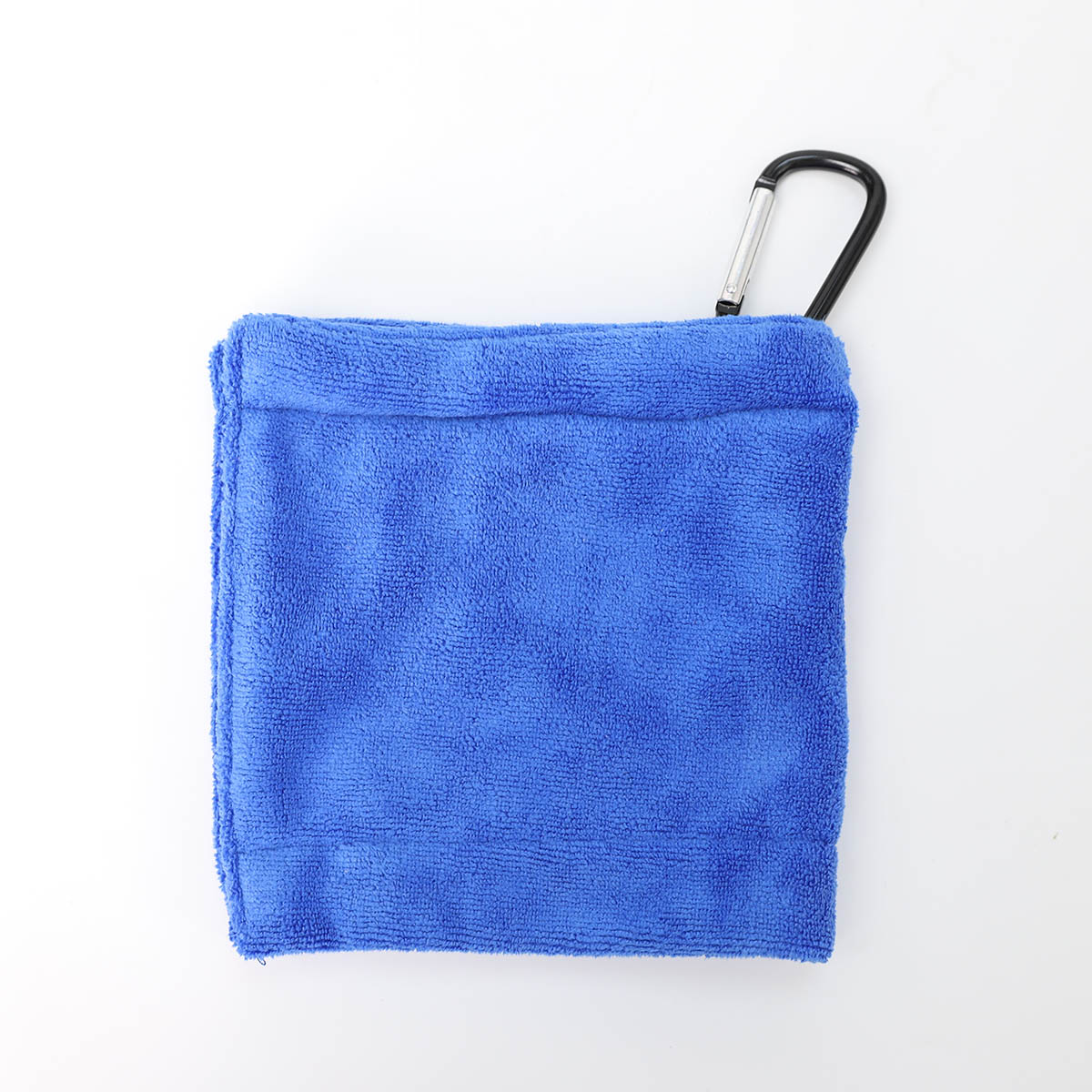 Weft knitted square golf towel, 380gsm