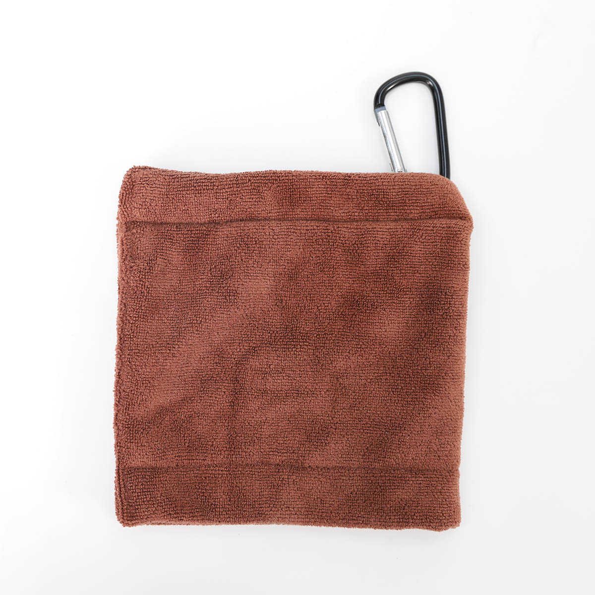 Weft knitted square golf towel, 380gsm