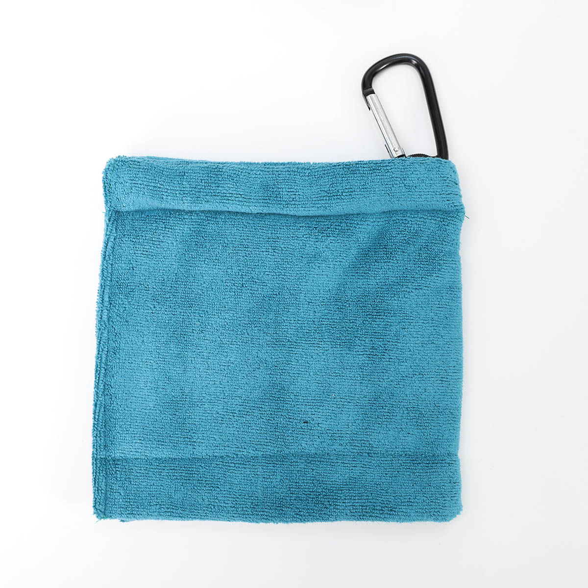 Weft knitted square golf towel, 380gsm