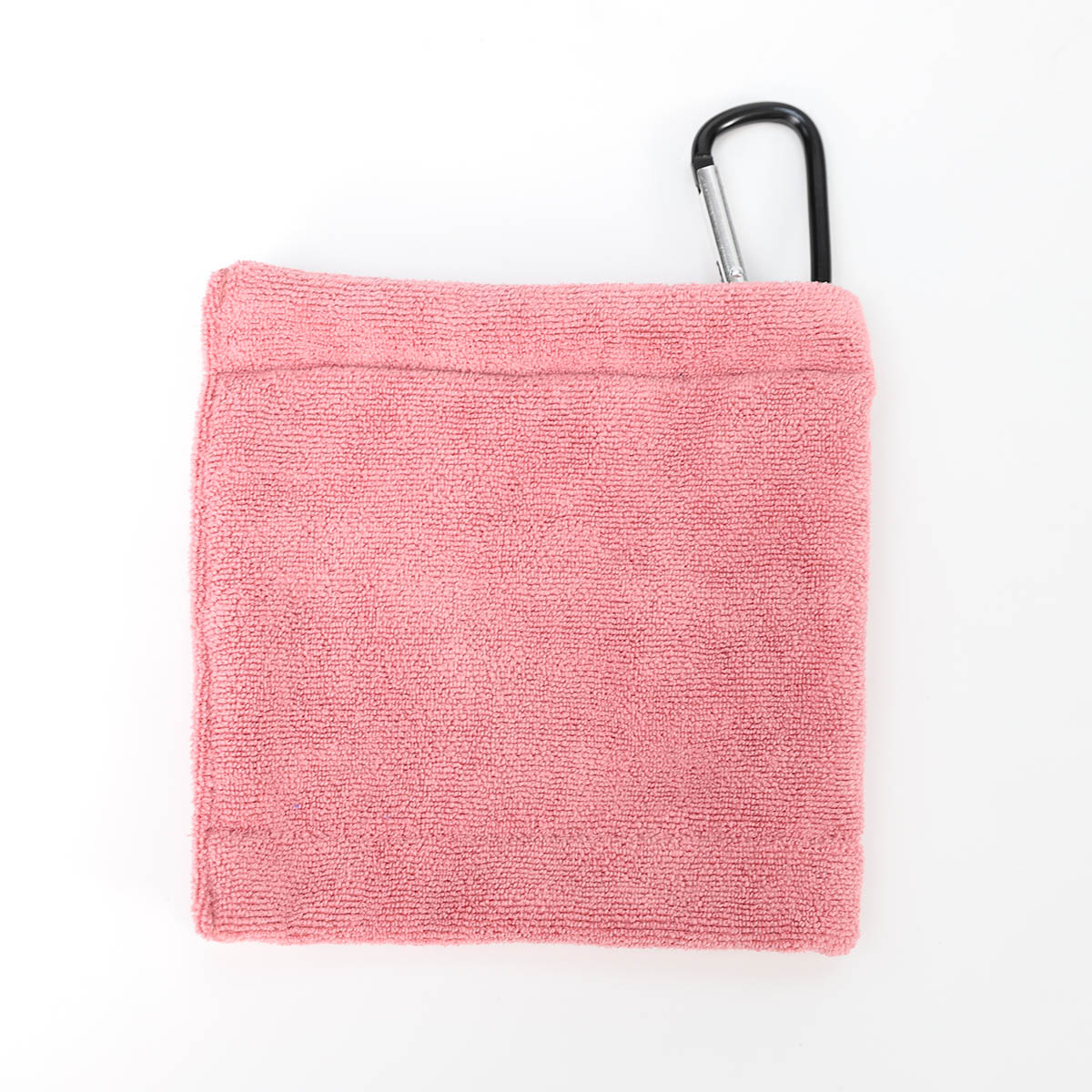 Weft knitted square golf towel, 380gsm