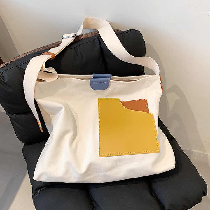 Fashionable Custom Canvas Tote Bags With Logo,pocket And Zipper