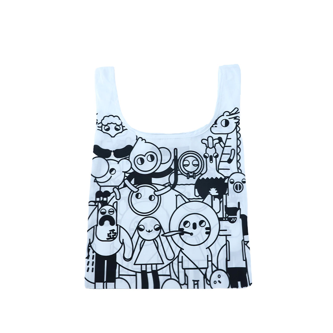 Custom Printing Reusable Folding Tote Bag Recycled Foldable Polyester Shopping Bag