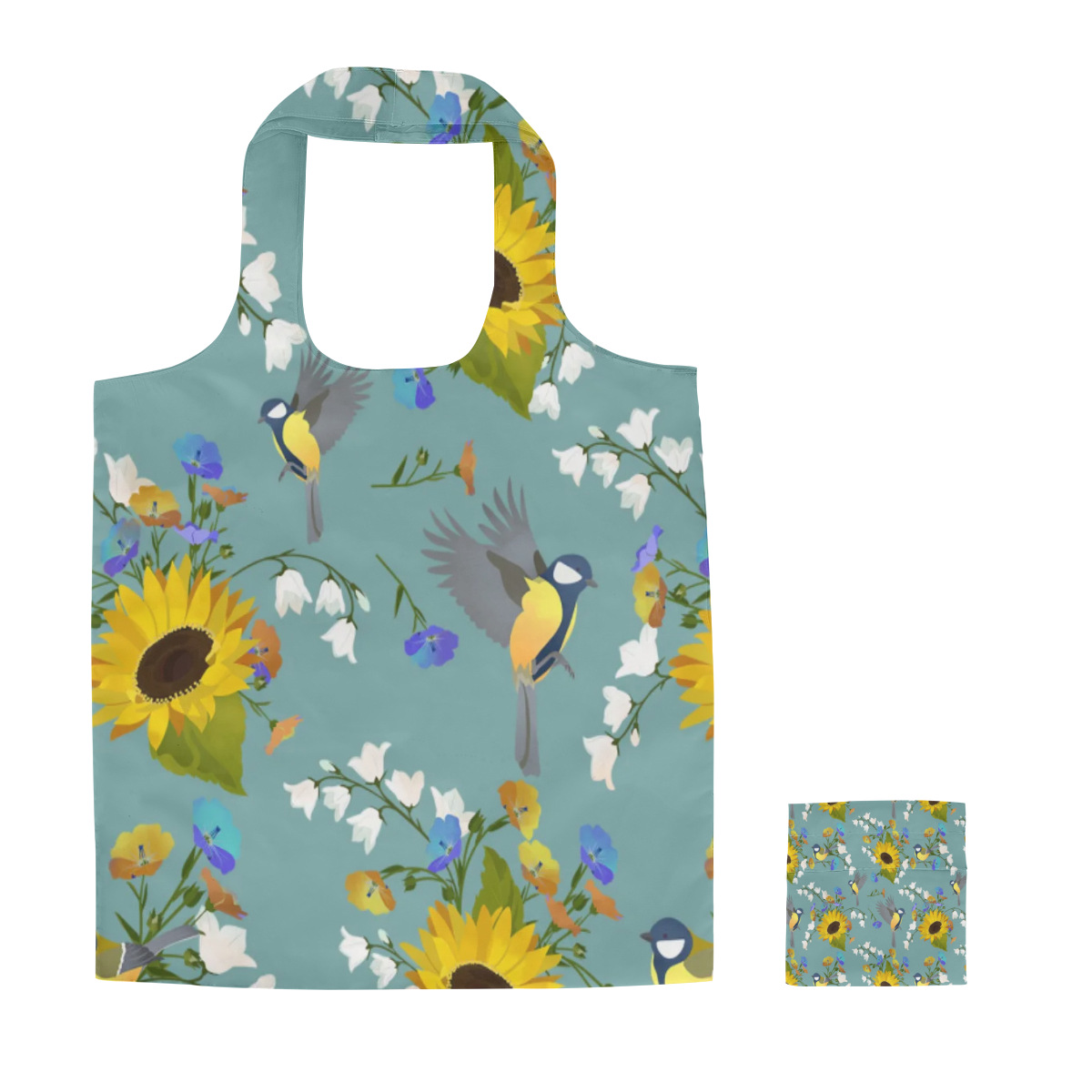 Wholesale Reusable Shopping Bag Portable Waterproof Nylon Grocery Bags With Printed Logo