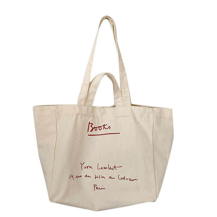 Large-capacity Letter Printed Canvas Bag Custom Printed Logo Tote Bag