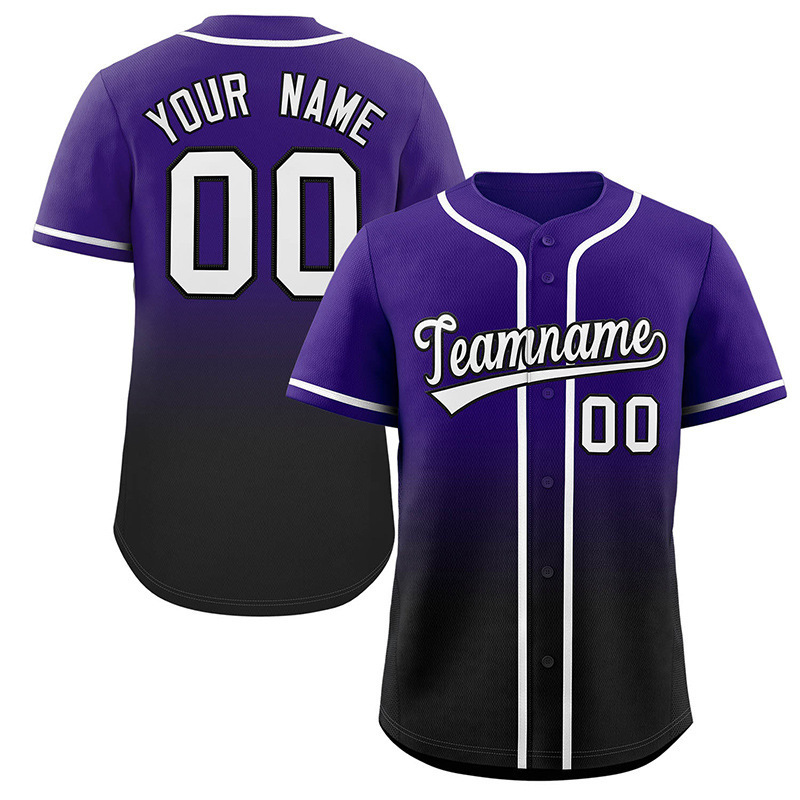 Gradient color baseball uniform-08