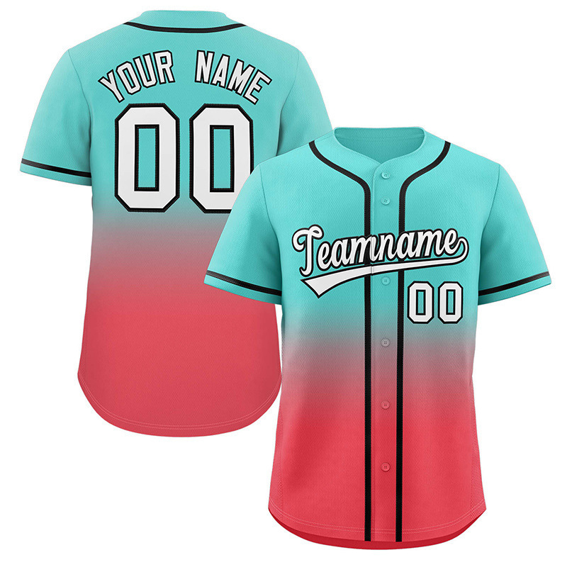 Gradient color baseball uniform-12