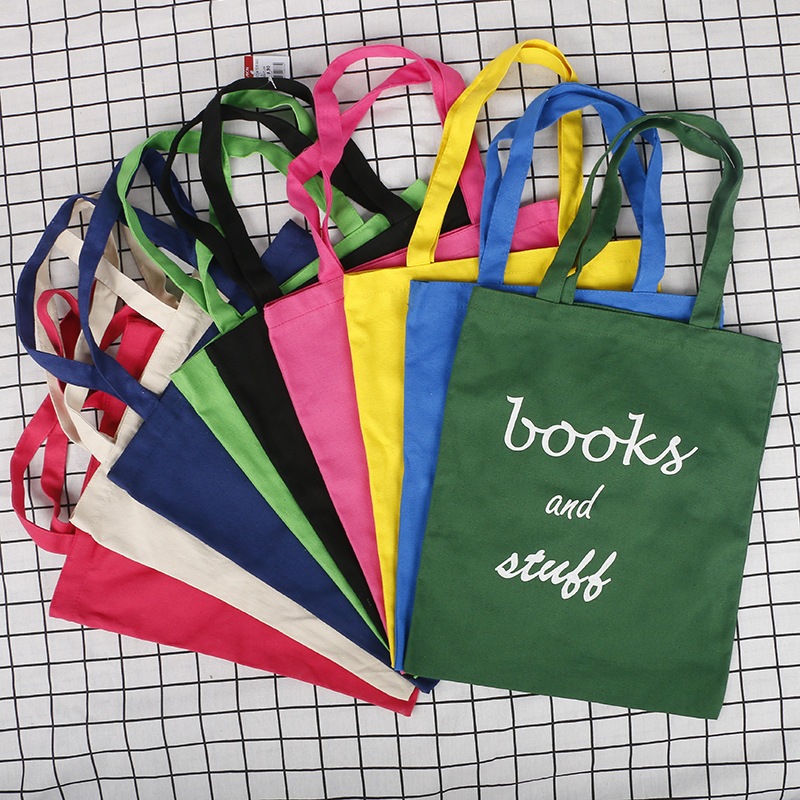 Custom Logo Printed Eco Friendly Recycled Reusable 12Oz 16Oz Thick Plain Blank Shopping Tote Bag Cotton Canvas Tote Bag