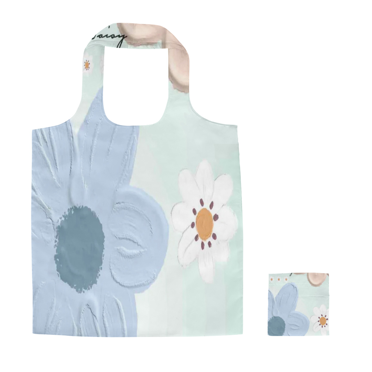 Wholesale Reusable Shopping Bag Portable Waterproof Nylon Grocery Bags With Printed Logo