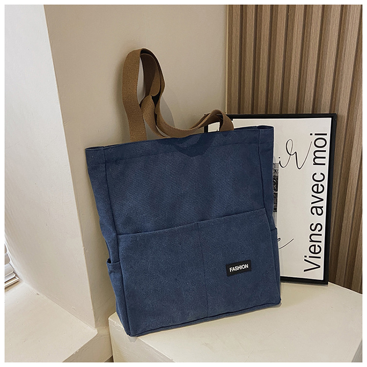 Winter Thickened Vintage Single Shoulder Canvas Bag Large Capacity Custom Shopping Bag