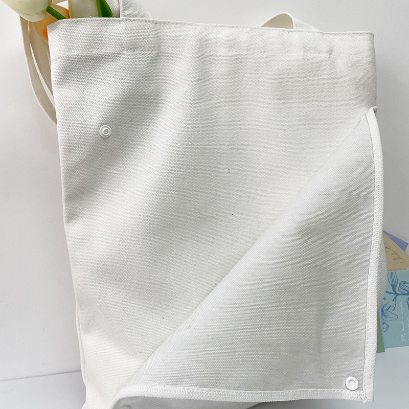 Wholesale Custom Large Tote Bag Eco-Friendly Canvas Tote Bag With Pocket And Zipper 1