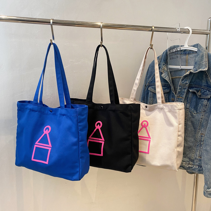 Wholesale Custom Cotton Canvas Tote Grocery Bag Canvas Shoulder Bag