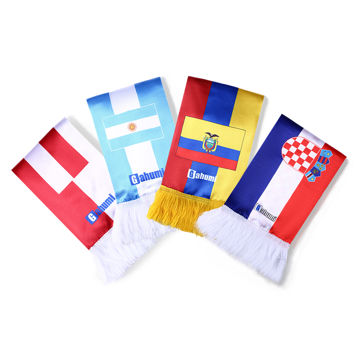 Gahumi Panama Canaleros World Cup Scarf – Gold & Red Logo Print Soccer Fan Scarf