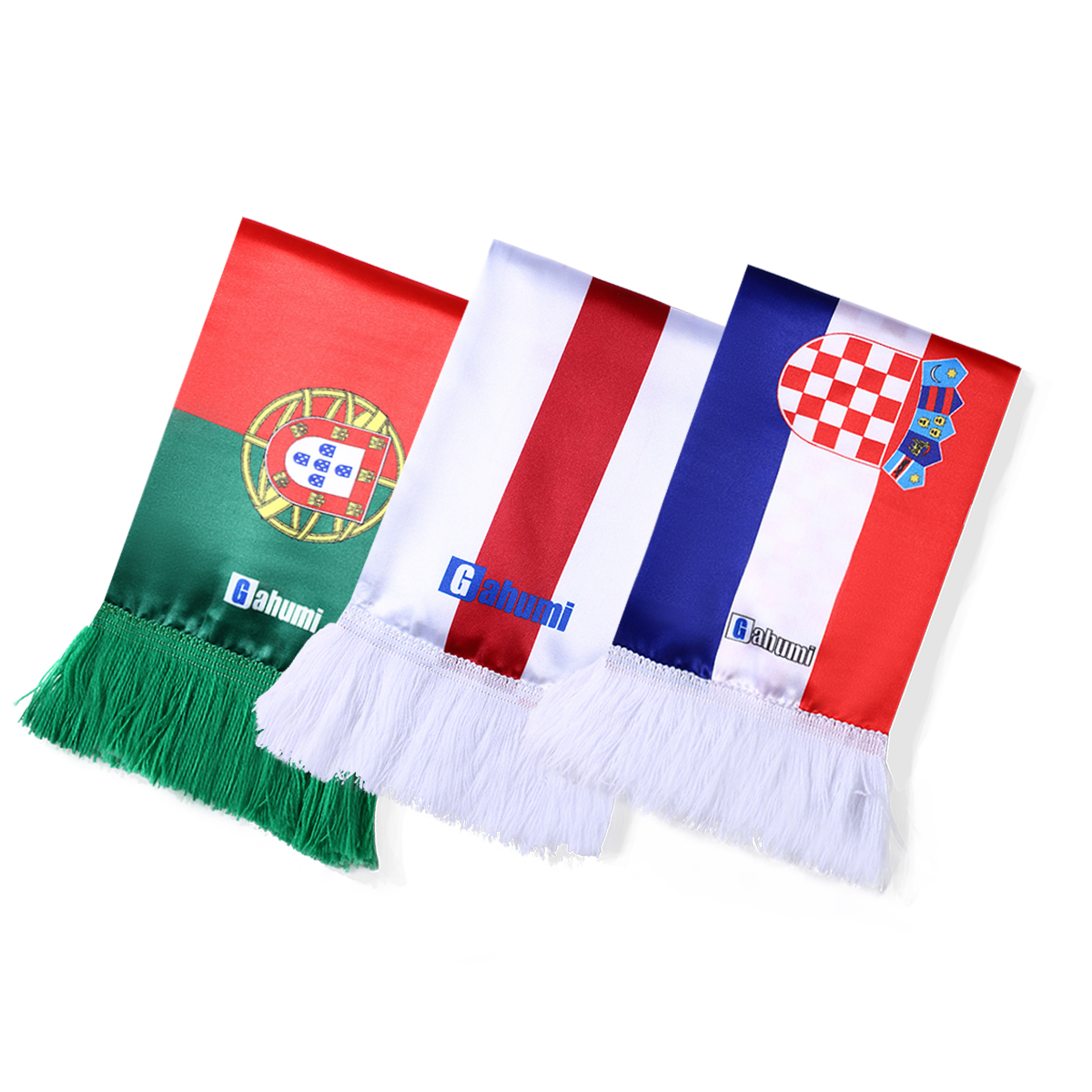 Gahumi Qatar Al Annabi World Cup Fan Scarf – Host Nation Gold Stripes Soccer Scarf