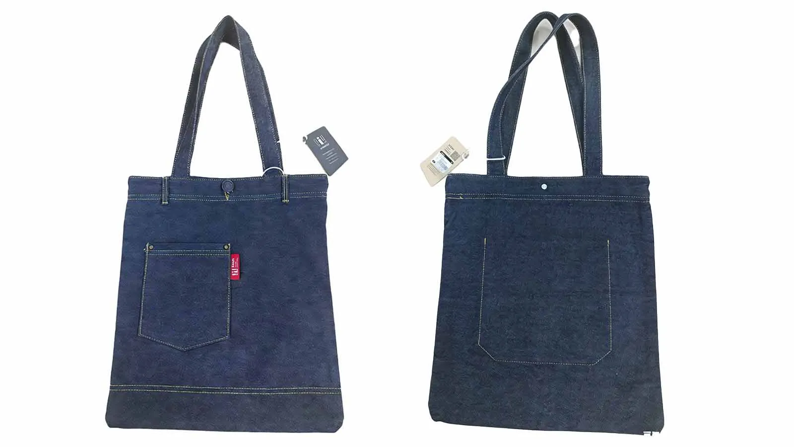 Dalian University of Technology Customized Black and Blue Denim Bags