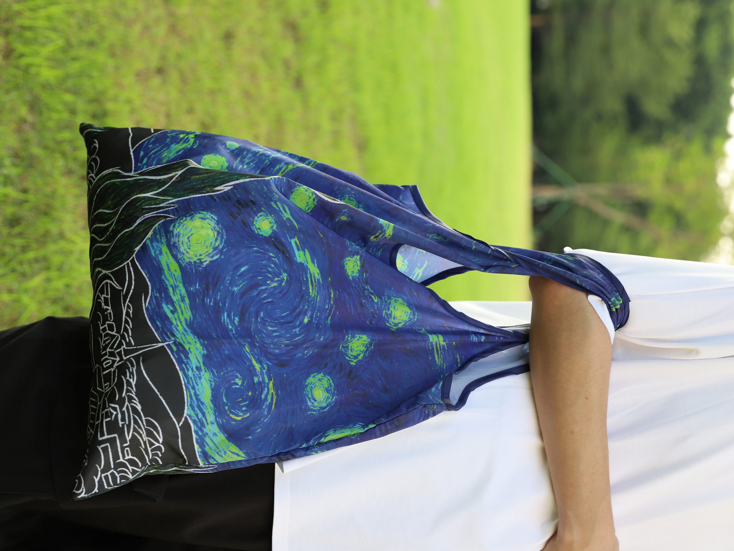Van Gogh Printed Logo Custom Wholesale Shopping Bag