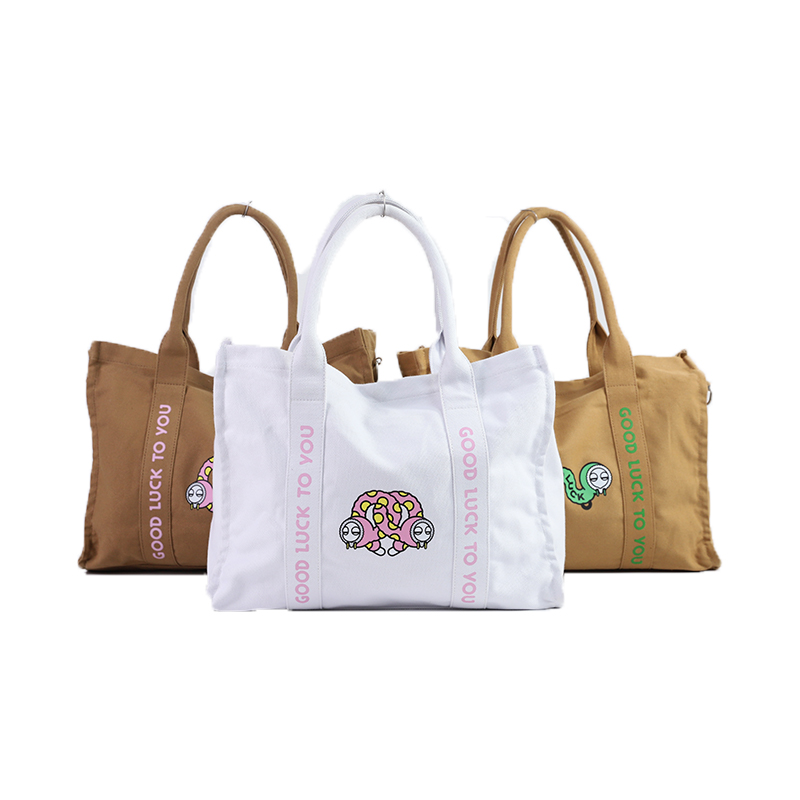 Gahumi Eco-Friendly Custom Printing Cotton Canvas Tote Bag with Button