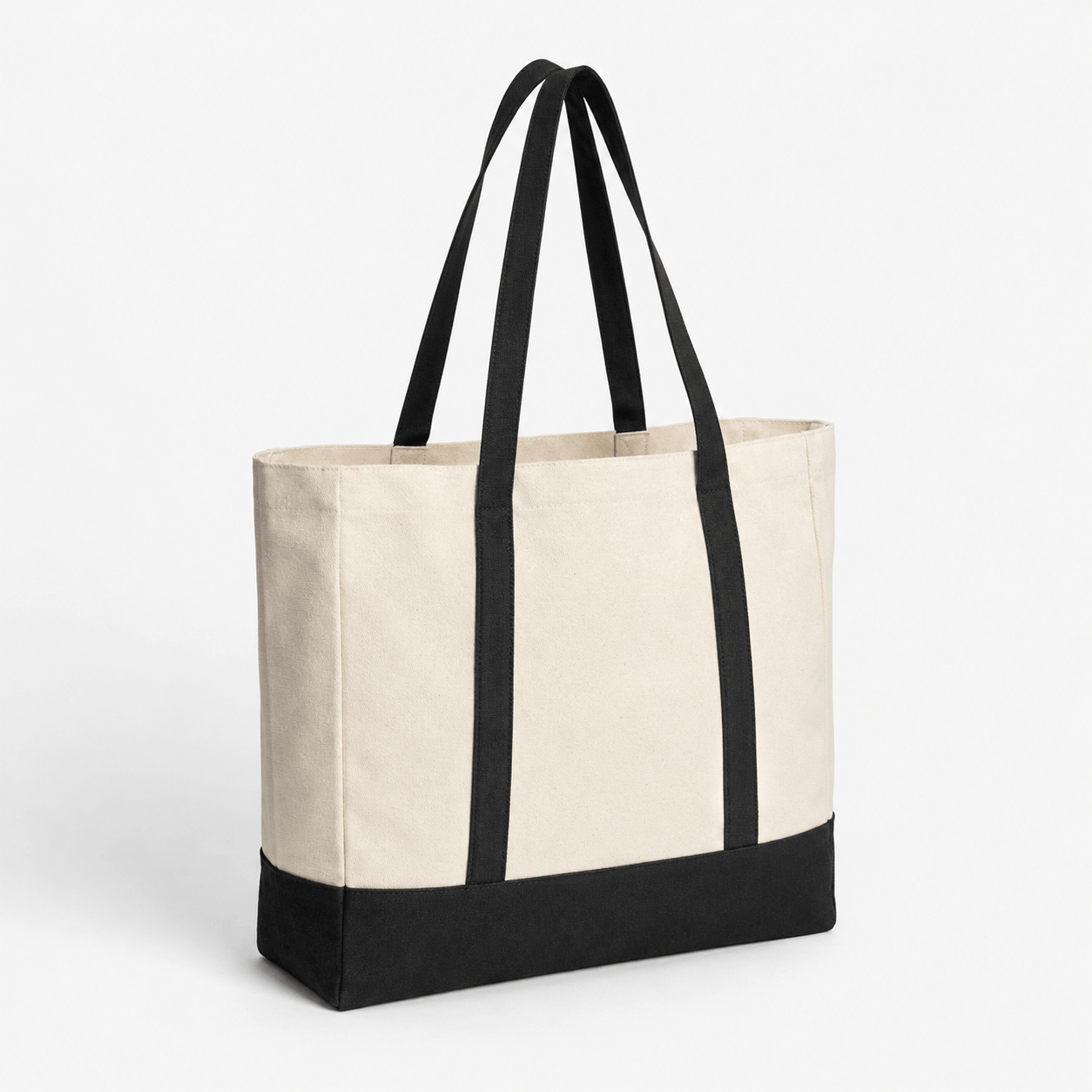 Custom Color Block Canvas Tote Bags with Logo