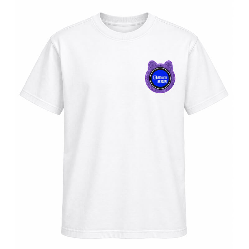 300GSM Heavyweight Cotton Custom Tshirt with LED Badge
