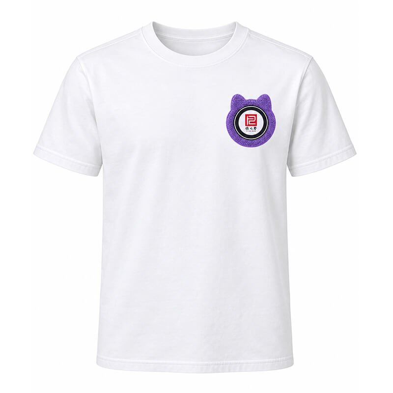 300GSM Heavyweight Cotton Custom Tshirt with LED Badge