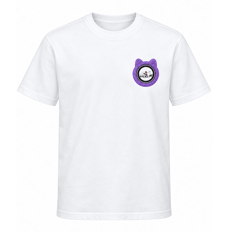 300GSM Heavyweight Cotton Custom Tshirt with LED Badge